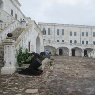 Main stairway at Cape Coast Castle