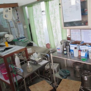 Main station in the delivery room at the maternity ward. These are all their essential too