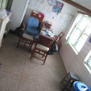 The office at the Mat. Ward. The delivery room is to the left, seperated by a thin blue cu