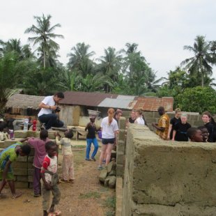 More building. This is where we dumped the dirt that we collected from down the hill and c