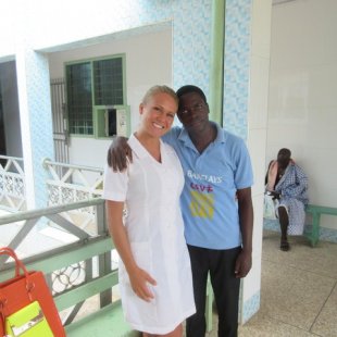 Me and Ebo, a fellow student who taught me everything he knows during my 6 weeks at the la