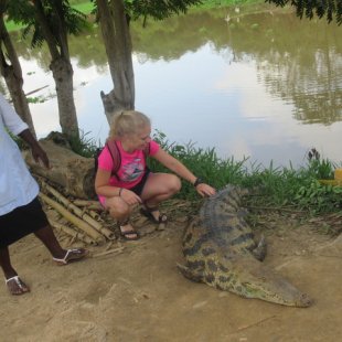 Charli and the croc