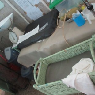 Where newborns are weighed cleaned and then placed after delivery