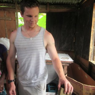 Josh doing Batik as well