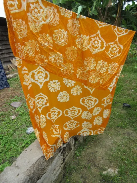 The finished product of my Batik fabric!