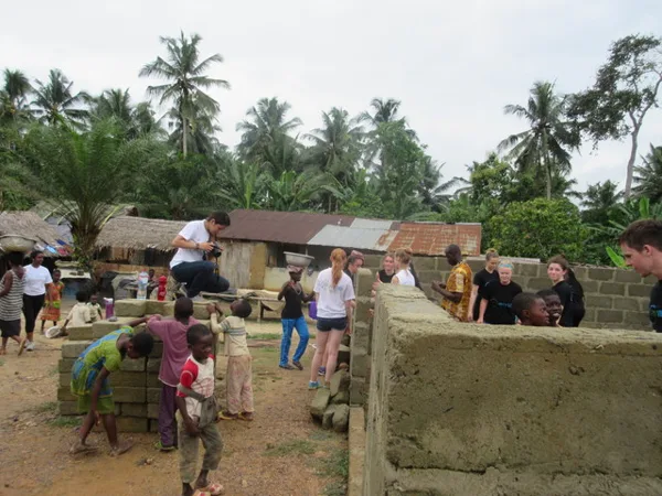 More building. This is where we dumped the dirt that we collected from down the hill and c