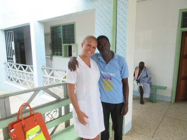 Me and Ebo, a fellow student who taught me everything he knows during my 6 weeks at the la