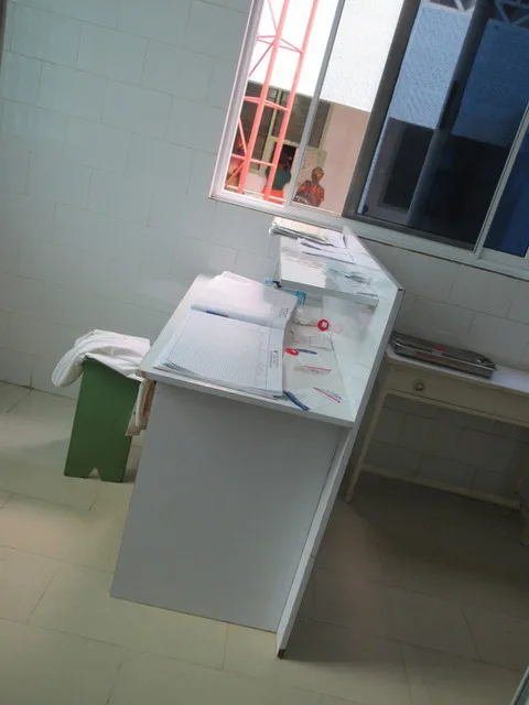 Check-in desk for the lab