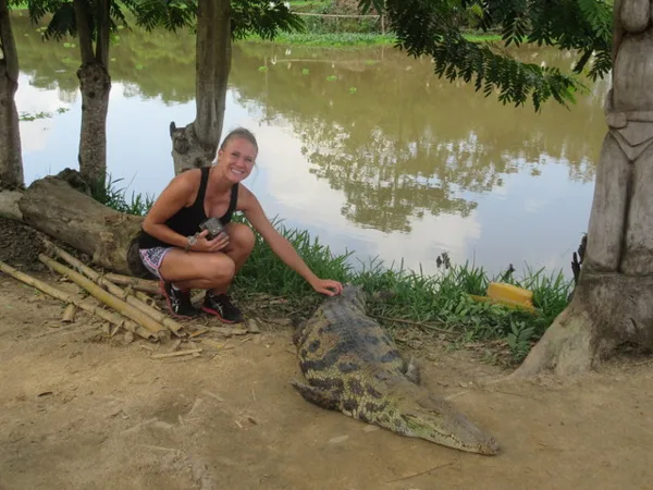 Yes.. It is a live crocodile
