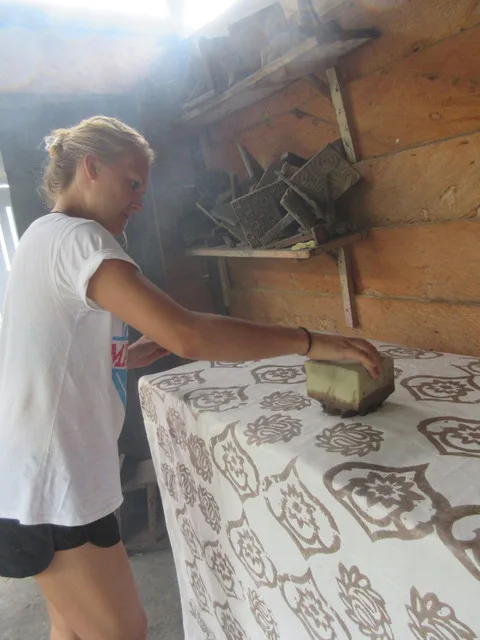 Me making my Batik fabric