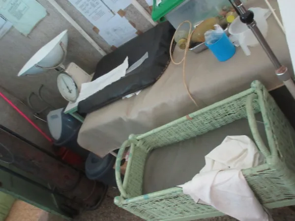 Where newborns are weighed cleaned and then placed after delivery