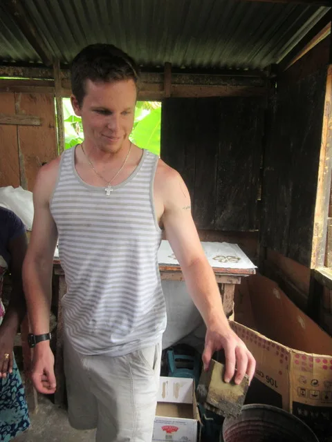Josh doing Batik as well
